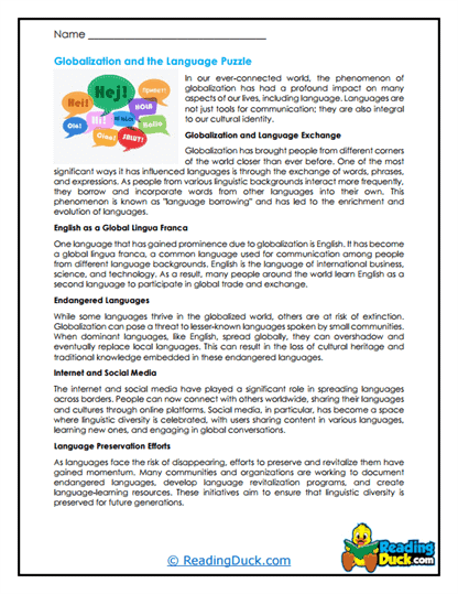 Word Web Worksheet
