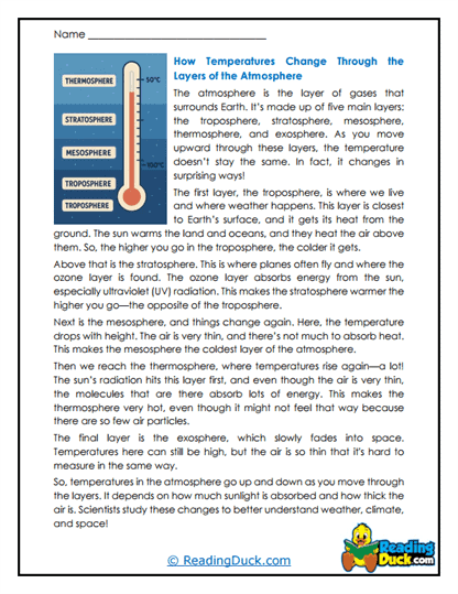 Temperature Zones Worksheet