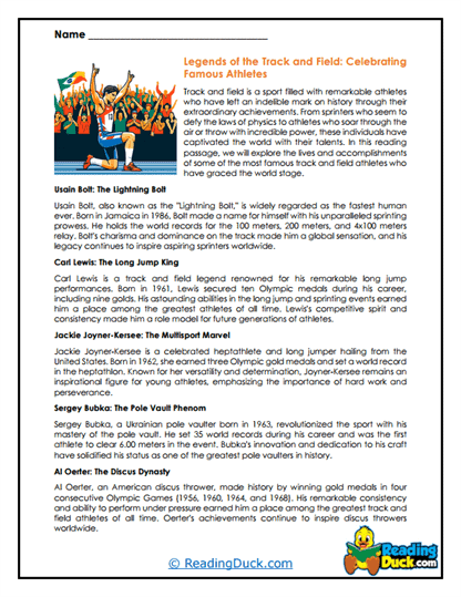 Track Titans Worksheet