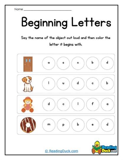 Letter Match-Up Worksheet
