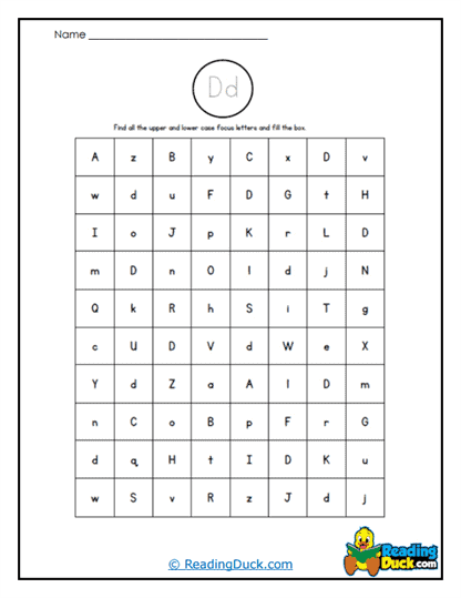 Letter Hunting Worksheet