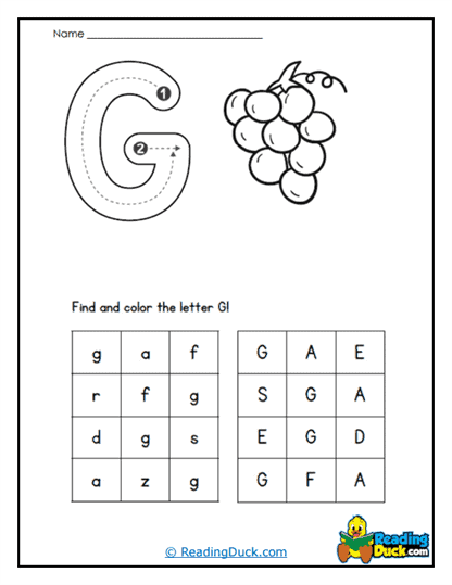 Grape Search Worksheet
