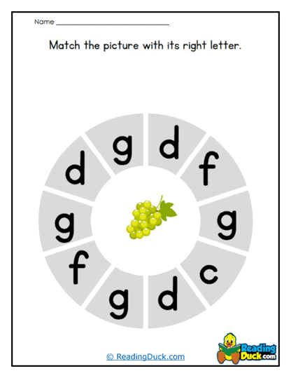Letter Match Worksheet