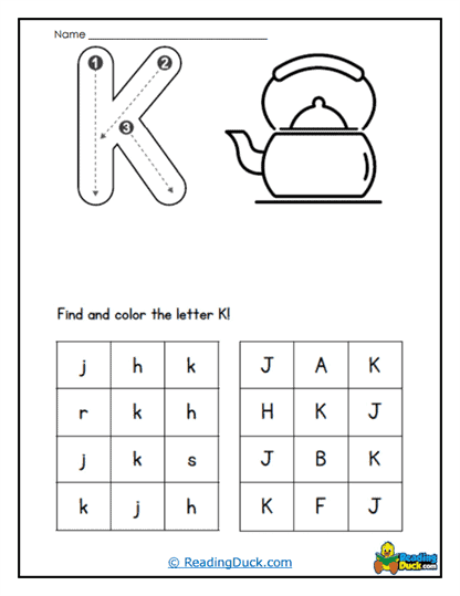Kettle Spotting Worksheet