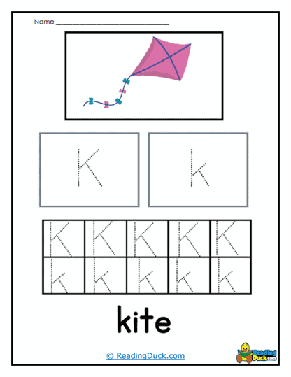 Kite Tracing Worksheet