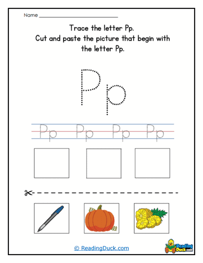 Trace and Paste Worksheet