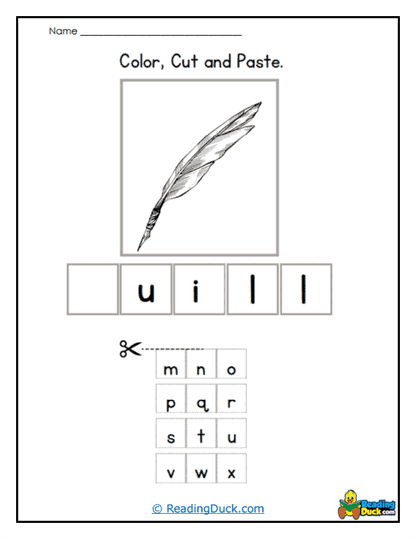 Quill Puzzle Worksheet