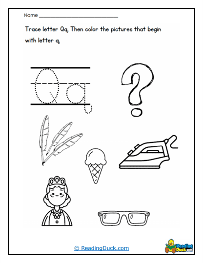 Trace and Color Worksheet
