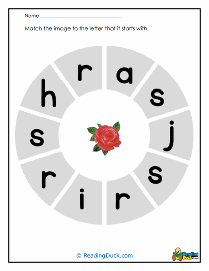 Rose Match Worksheet