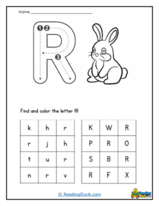 Letter R Worksheets | Pre-Reading Series | Reading Duck.com