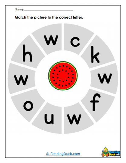 Watermelon Wheel Worksheet