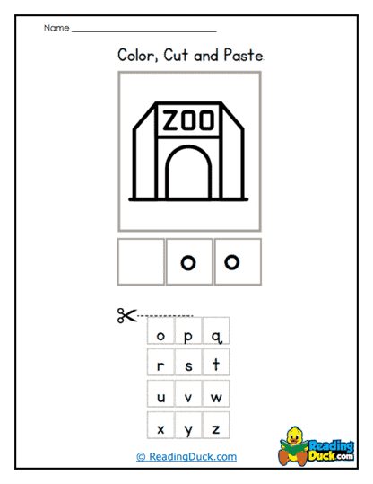 Zoo Match Worksheet