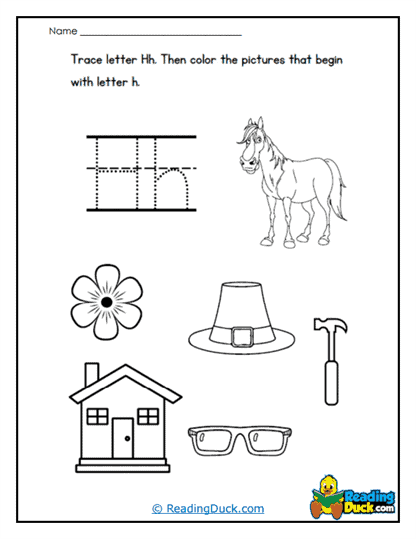 Trace & Color Worksheet