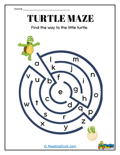 Turtle Trail Worksheet