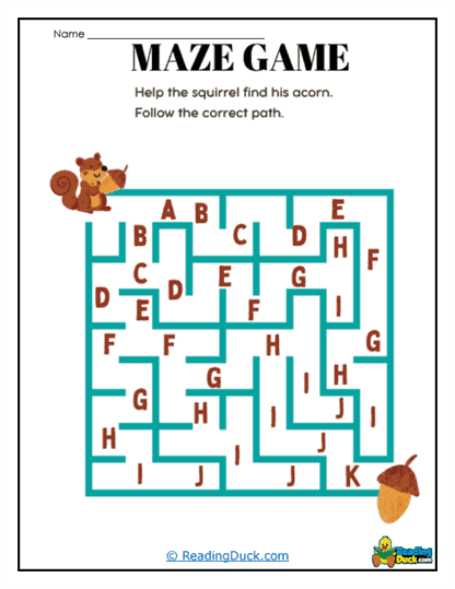 Squirrel’s Hunt Worksheet