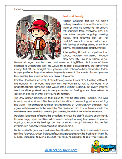 Lonely Wanderer Worksheet