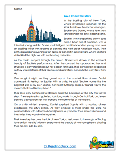 Starlit Serenade Worksheet