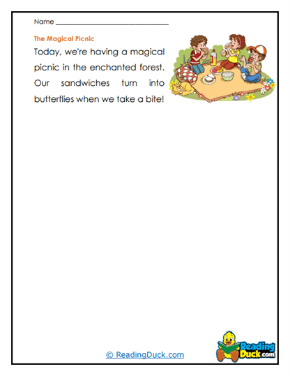 Picnic Magic Worksheet