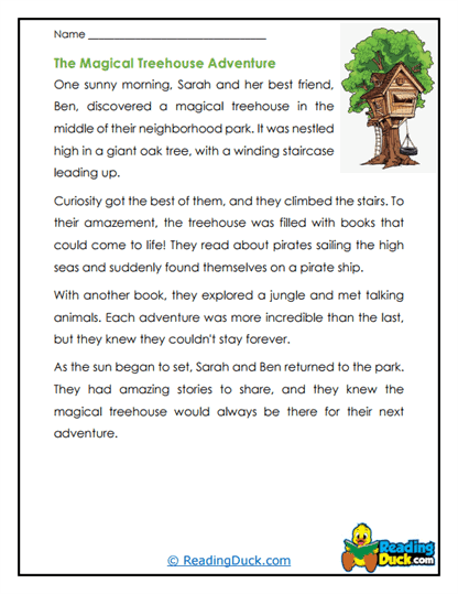 Treehouse Magic Worksheet