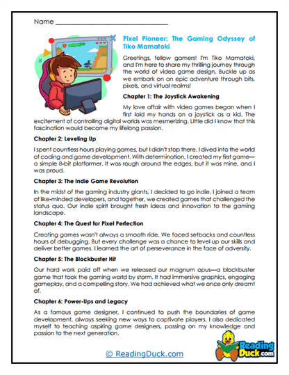Pixel Pioneers Worksheet