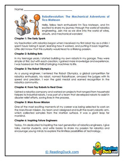 Robo Revolution Worksheet