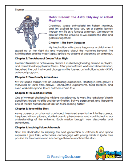 Stellar Sojourn Worksheet