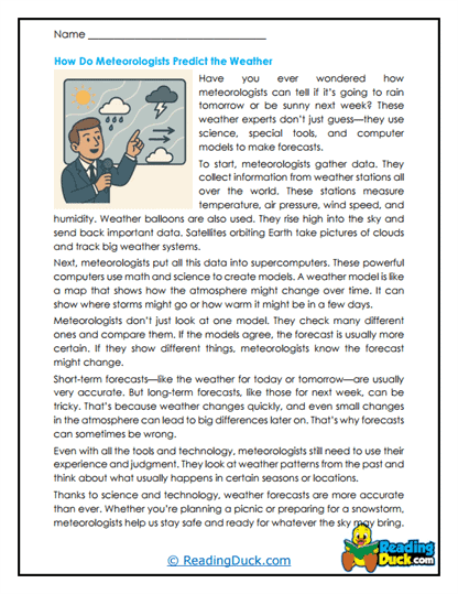 Forecast Detective Worksheet
