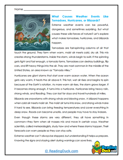 Storm Makers Worksheet