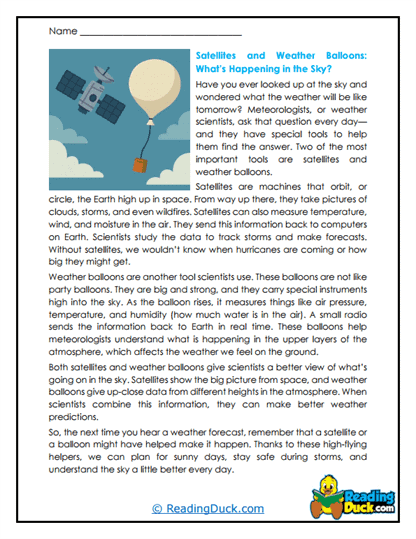 Sky Watchers Worksheet