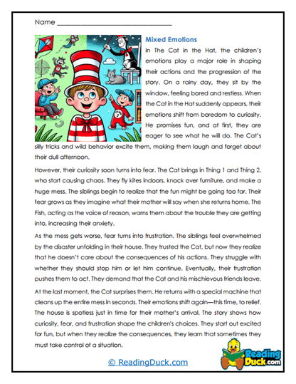Mixed Emotions Worksheet