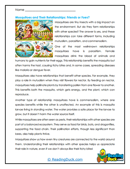 Friends or Foes Worksheet