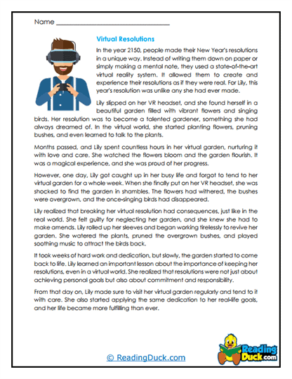 Virtual Garden Quest Worksheet