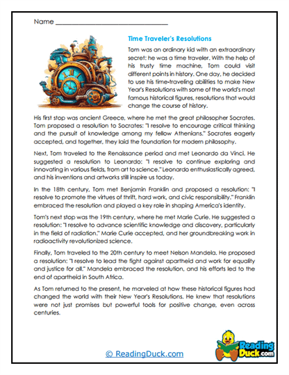 Time Traveler's Wisdom Worksheet