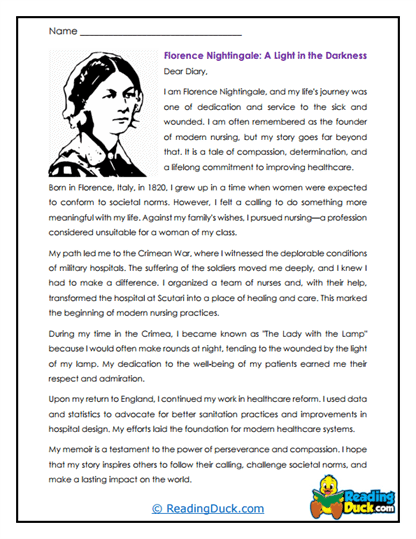 Nurse's Light Worksheet