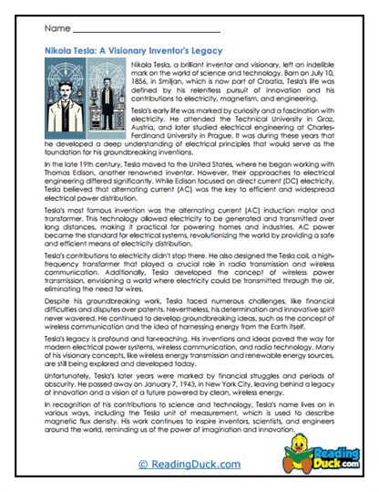 Tesla Brilliance Worksheet