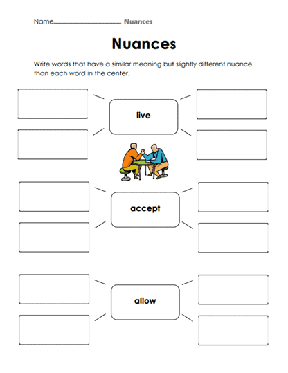 Word Web Worksheet