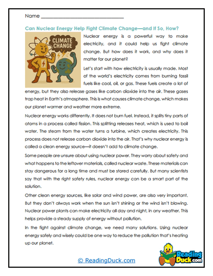 Help It Fight Climate Change? Worksheet
