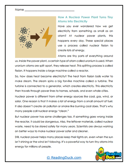 From Atoms to Electricity: Worksheet