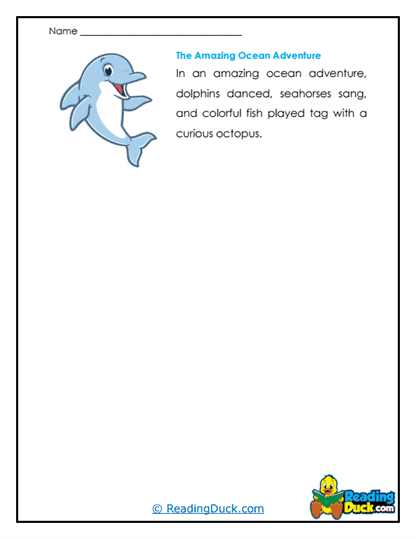 Ocean Playtime Worksheet