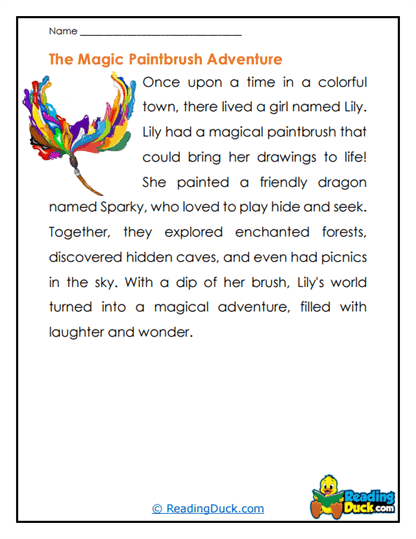 Paintbrush Magic Worksheet