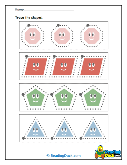 Friendly Shapes Worksheet