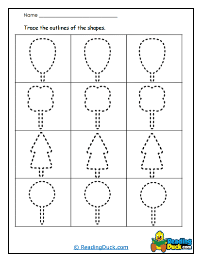 Shape Outlines Worksheet