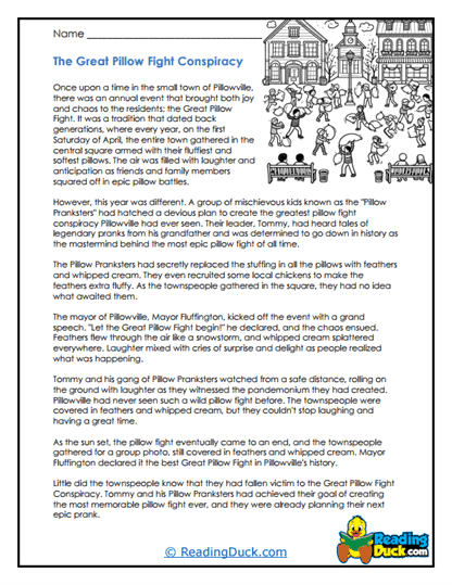 Pillow Plot Worksheet