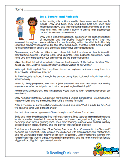 Love and Podcasts Worksheet