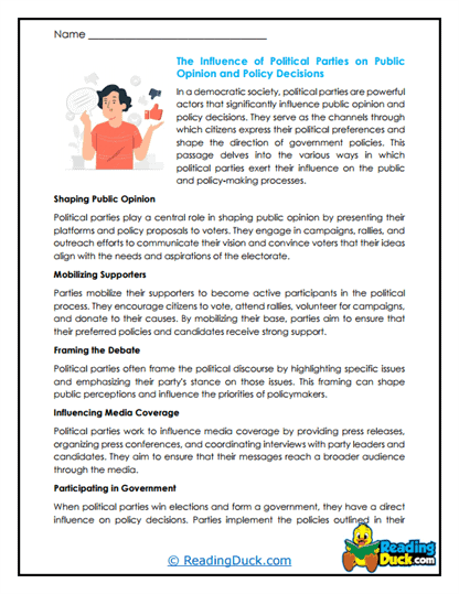 Party Power Worksheet