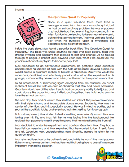Popularity Quest Worksheet