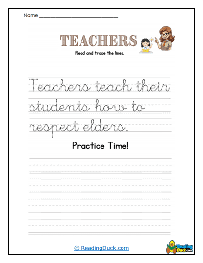 Teaching Respect Worksheet