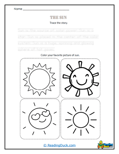 Sunny Smiles Worksheet
