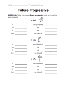 Progressive Tense Worksheets | Reading Duck.com Reading Duck.com