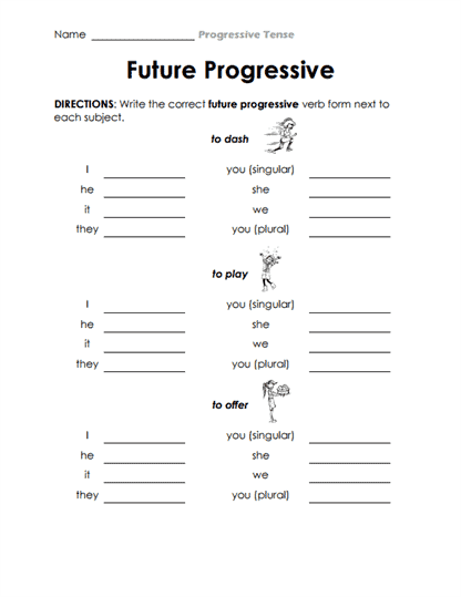 Verb Chart Worksheet
